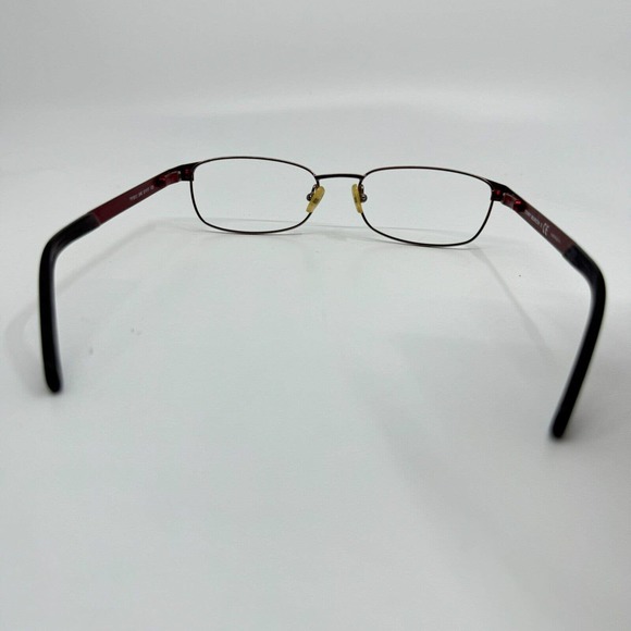 Tory Burch Eyeglasses TY1013 346 Burgundy Rectangular Metal Frame 51[]17 H10072 - Picture 3 of 7